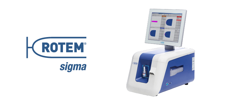 ROTEM sigma cartridge-based Thromboelastometry System that delivers rapid results at the point of care (POC)
